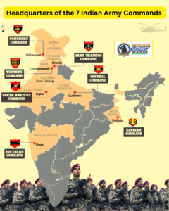 seven commands of indian army