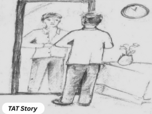 man buttoning his shirt TAT Story